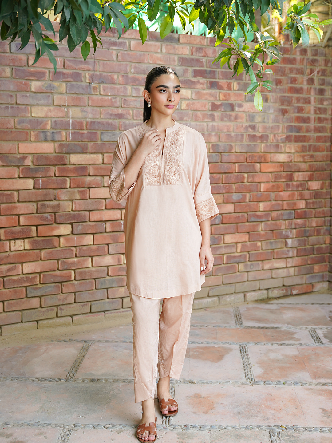 Beige Lace Set