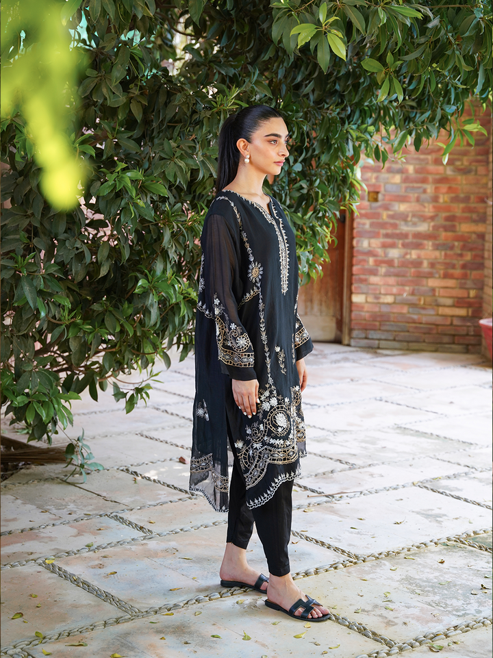 Black Embroidered Set