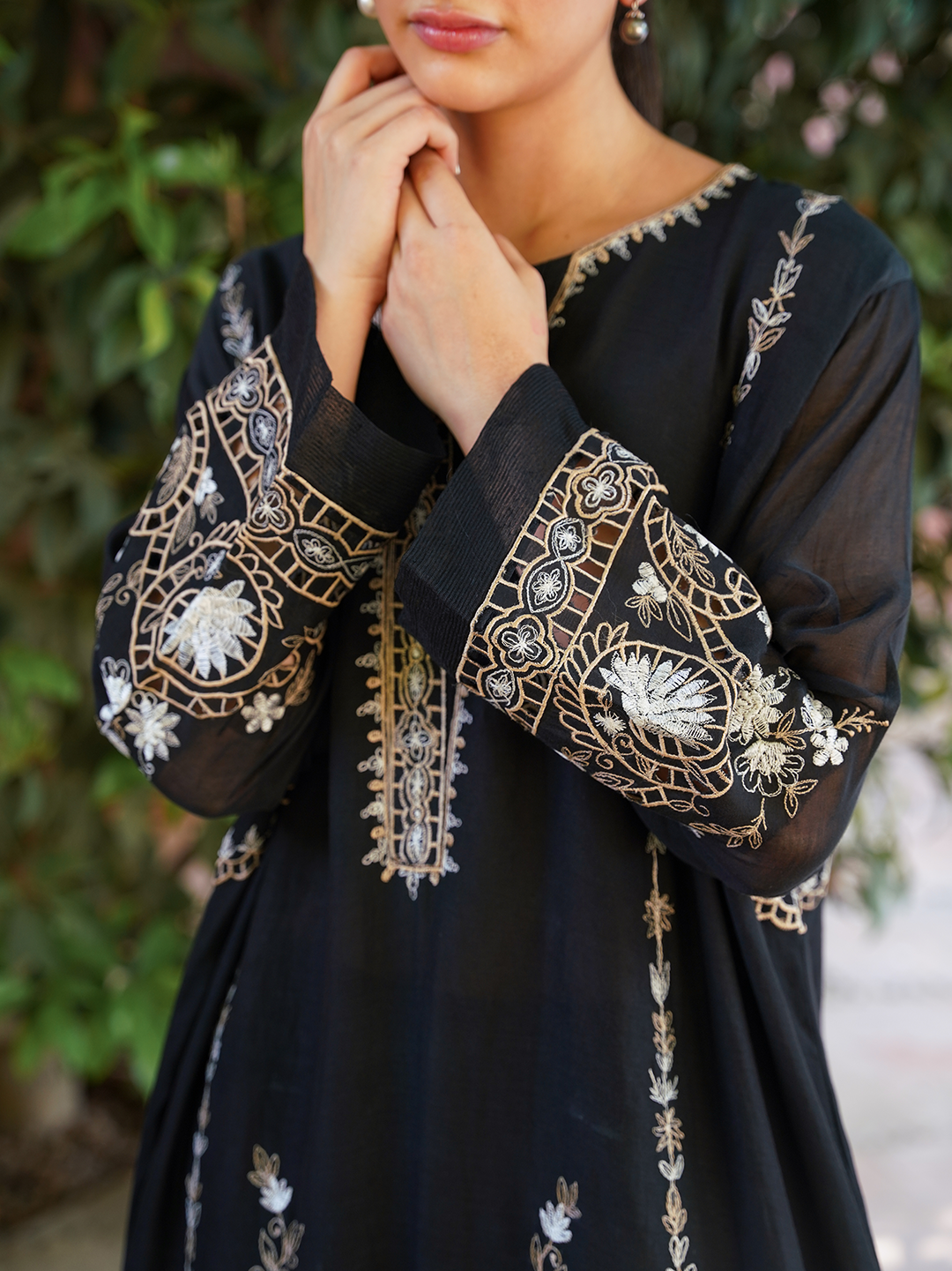 Black Embroidered Set
