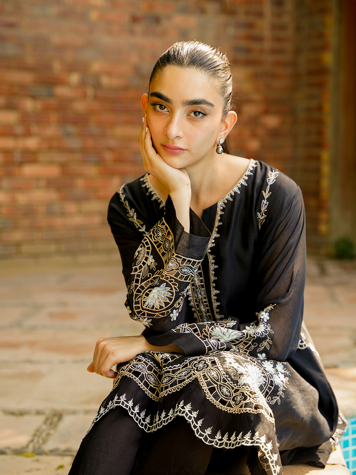 Black Embroidered Set
