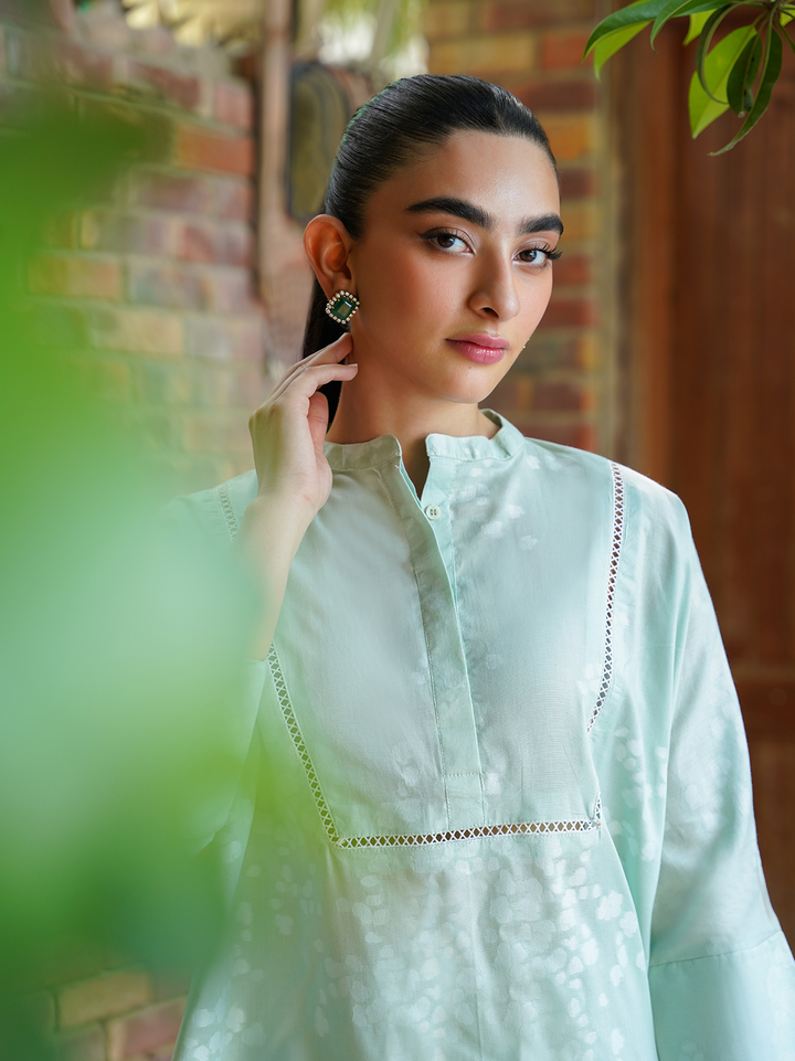 Mint Green Jacquard Set