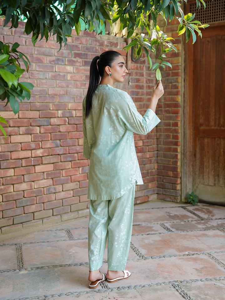 Mint Green Jacquard Set
